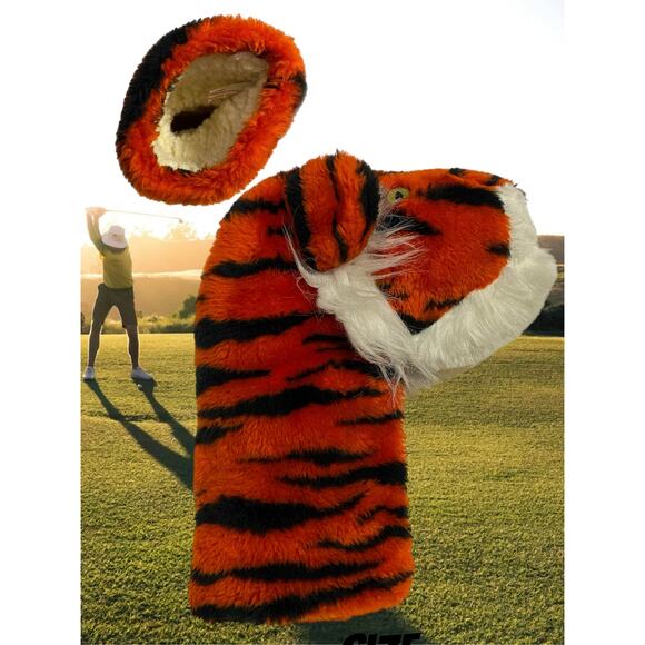 Toys By Daphine Tiger Puppet 11" Plush Puppet Made In USA Or Golf Club cover - Picture 1 of 11